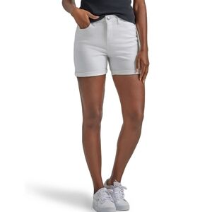 Lee Cuffed Denim Shorts 18 NEW White